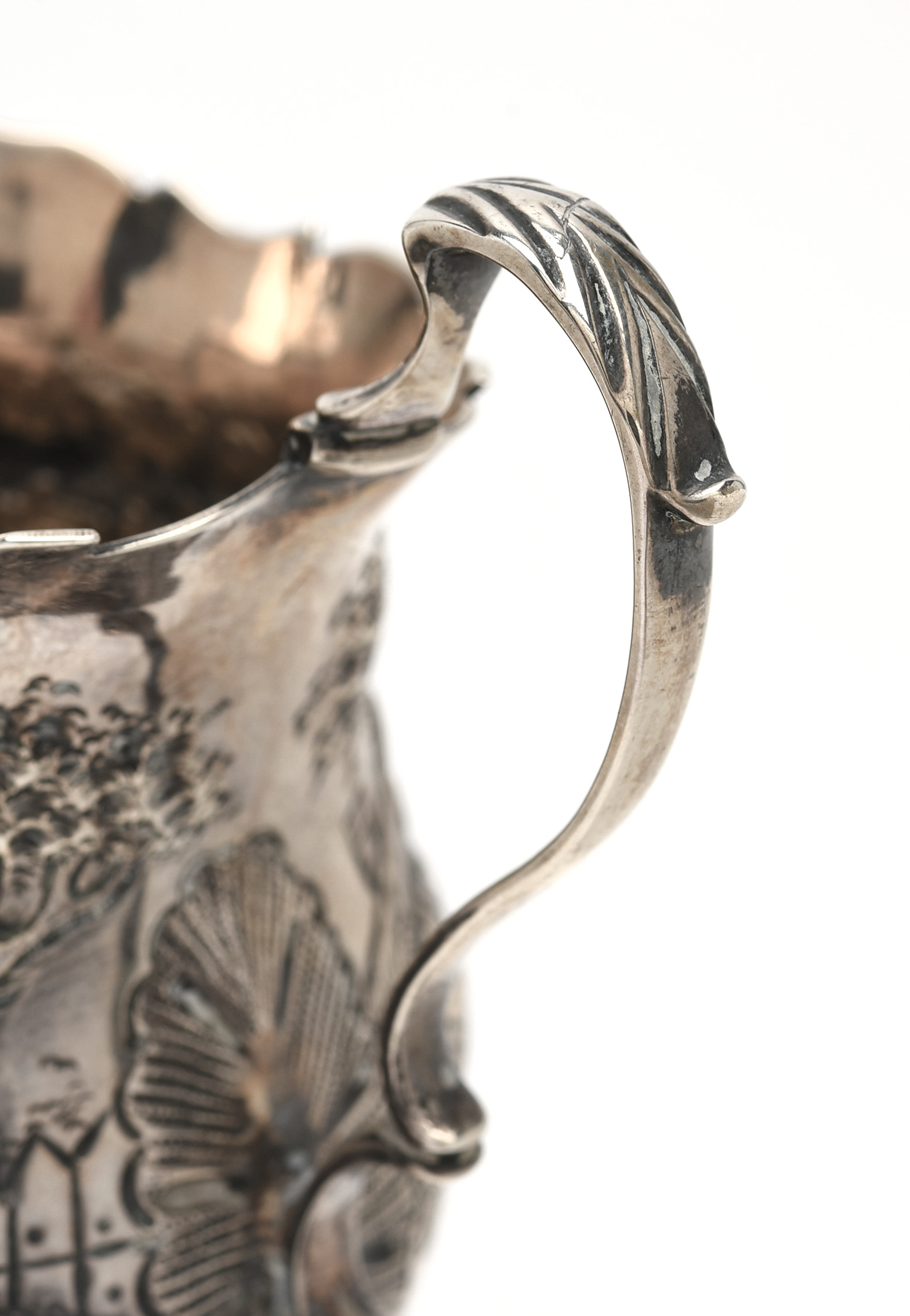 George III Sterling Silver Cream Jug by Nathaniel Appleton and Ann Smith, 1772