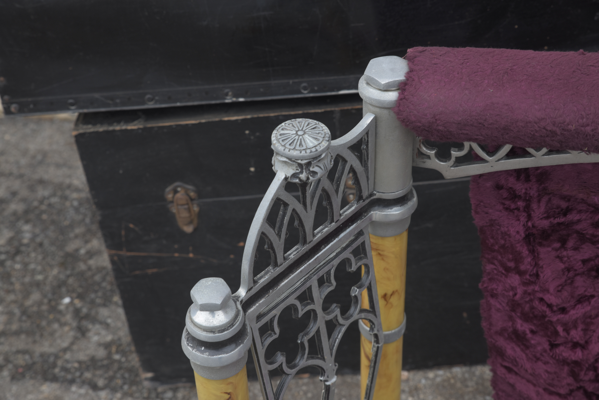 Vintage Folding Prayer Bench with Storage Cases