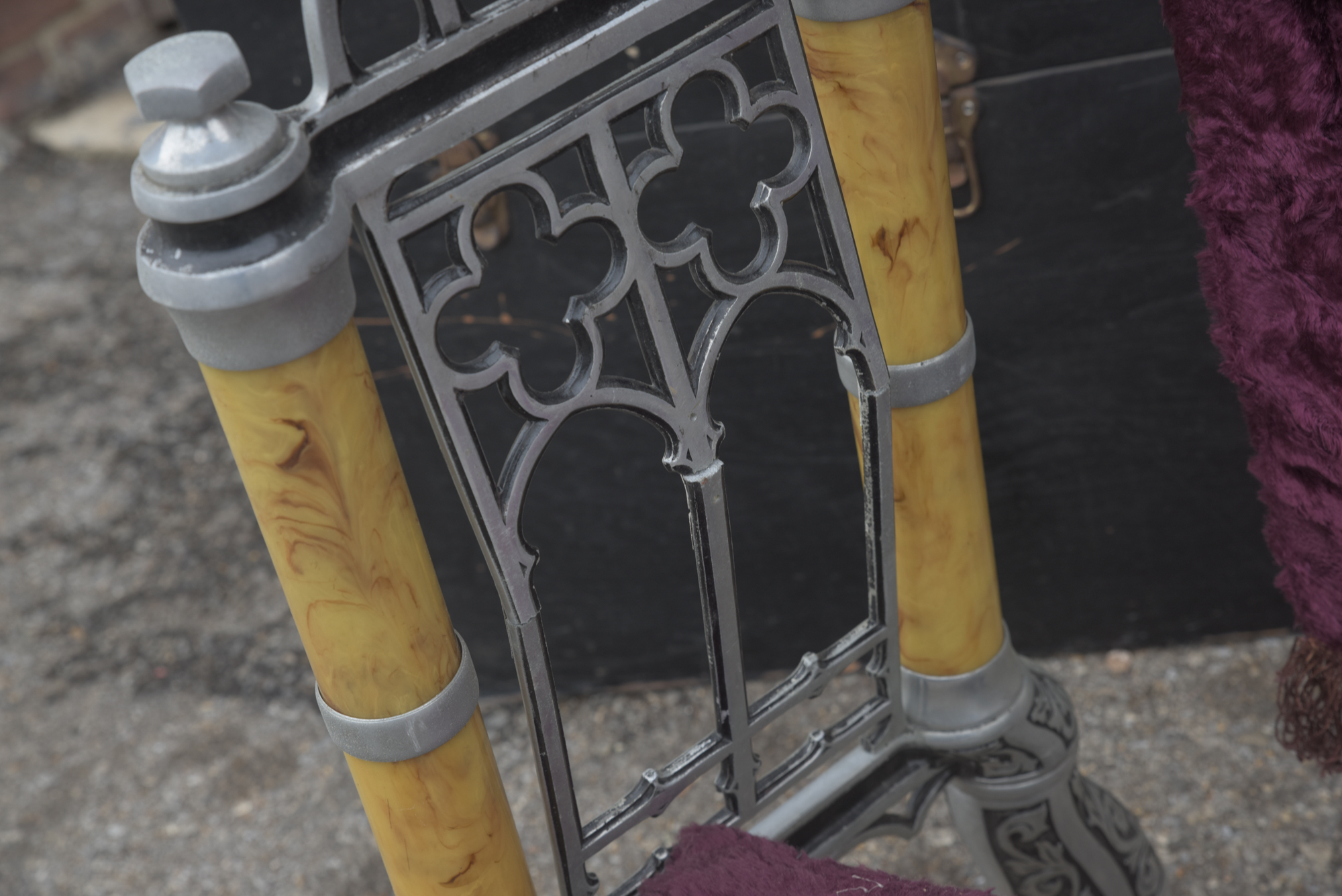 Vintage Folding Prayer Bench with Storage Cases