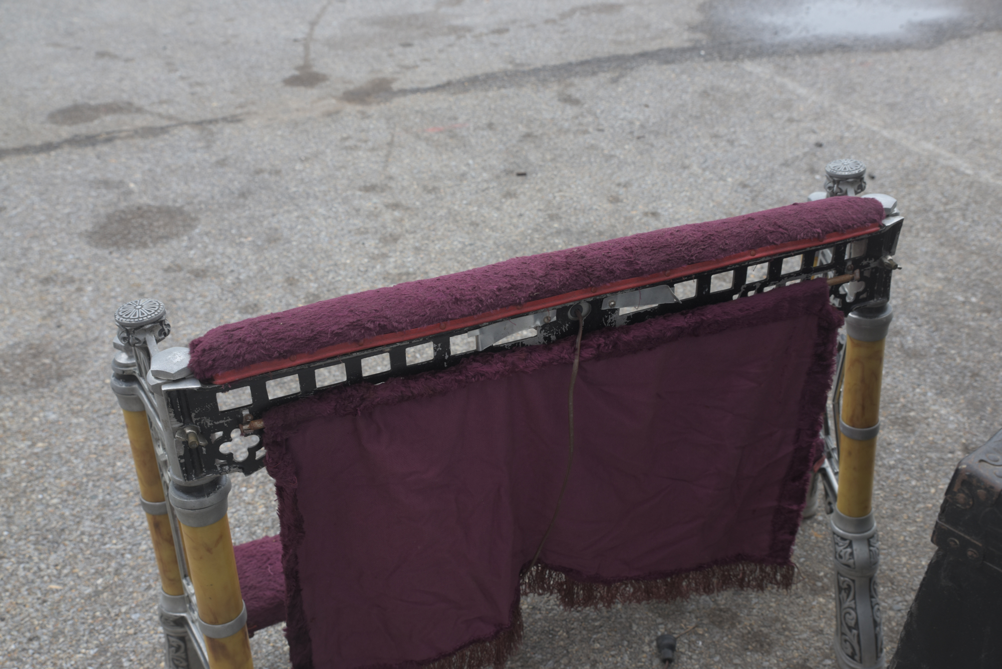 Vintage Folding Prayer Bench with Storage Cases