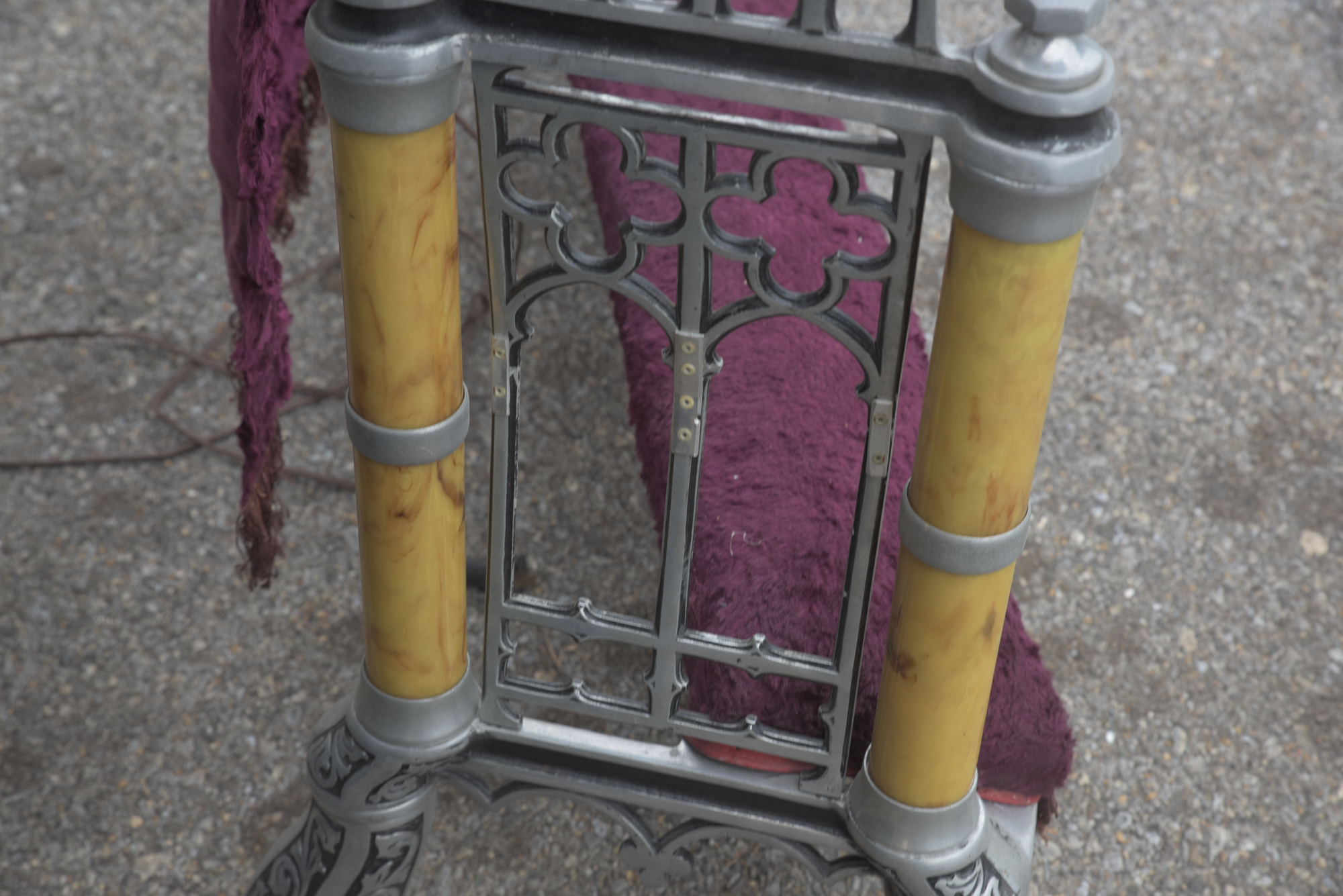 Vintage Folding Prayer Bench with Storage Cases