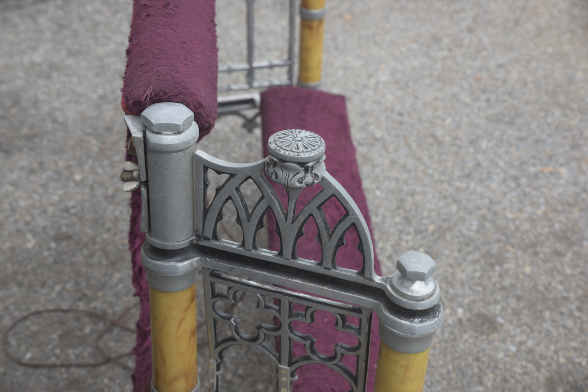 Vintage Folding Prayer Bench with Storage Cases