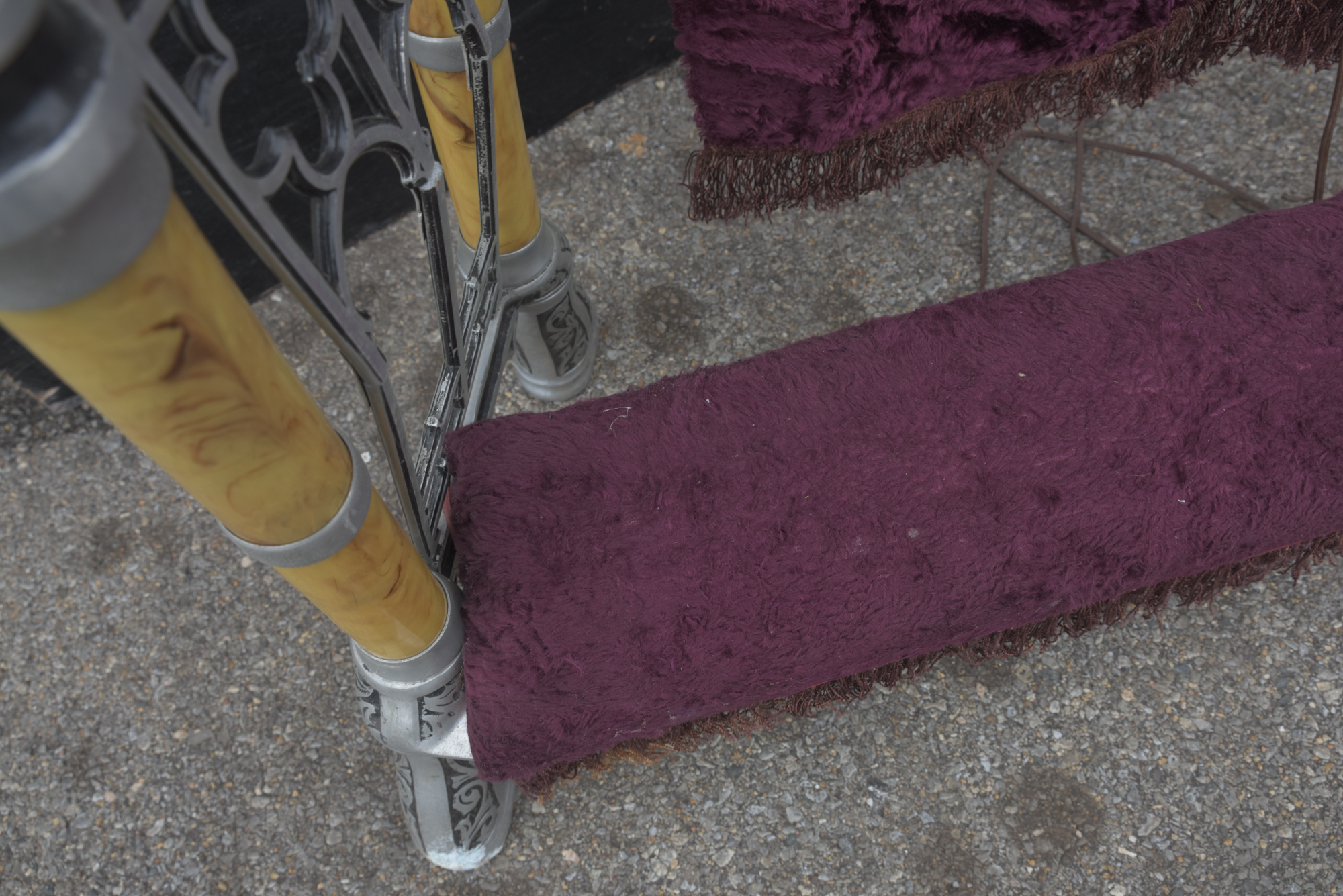 Vintage Folding Prayer Bench with Storage Cases