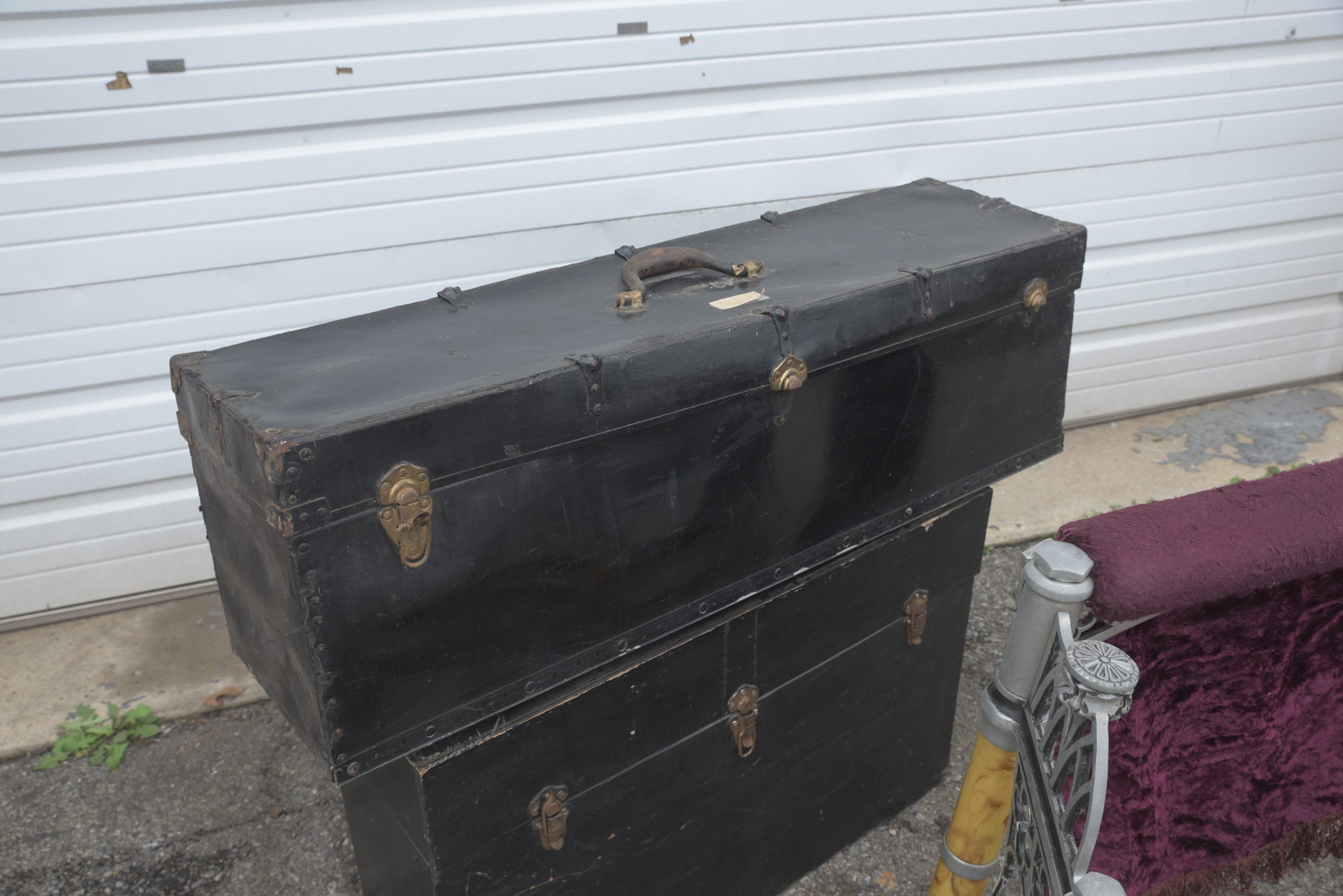 Vintage Folding Prayer Bench with Storage Cases