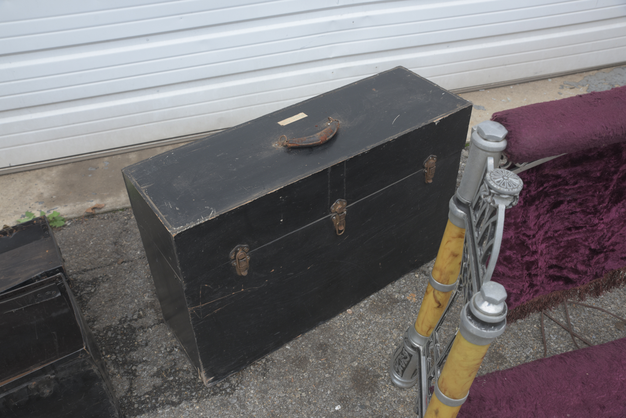 Vintage Folding Prayer Bench with Storage Cases