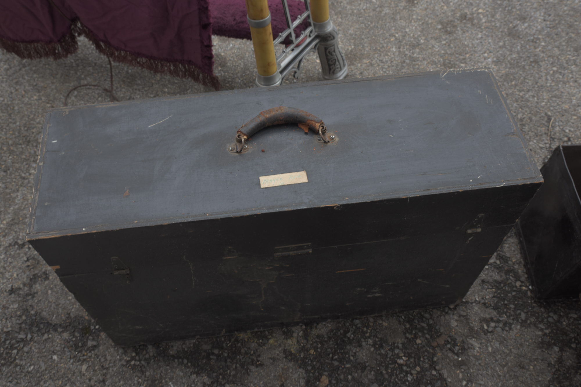 Vintage Folding Prayer Bench with Storage Cases
