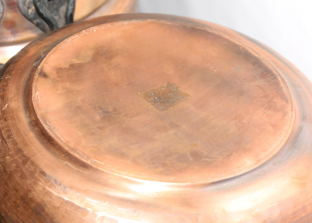 Decorative Copper Pots with Stands