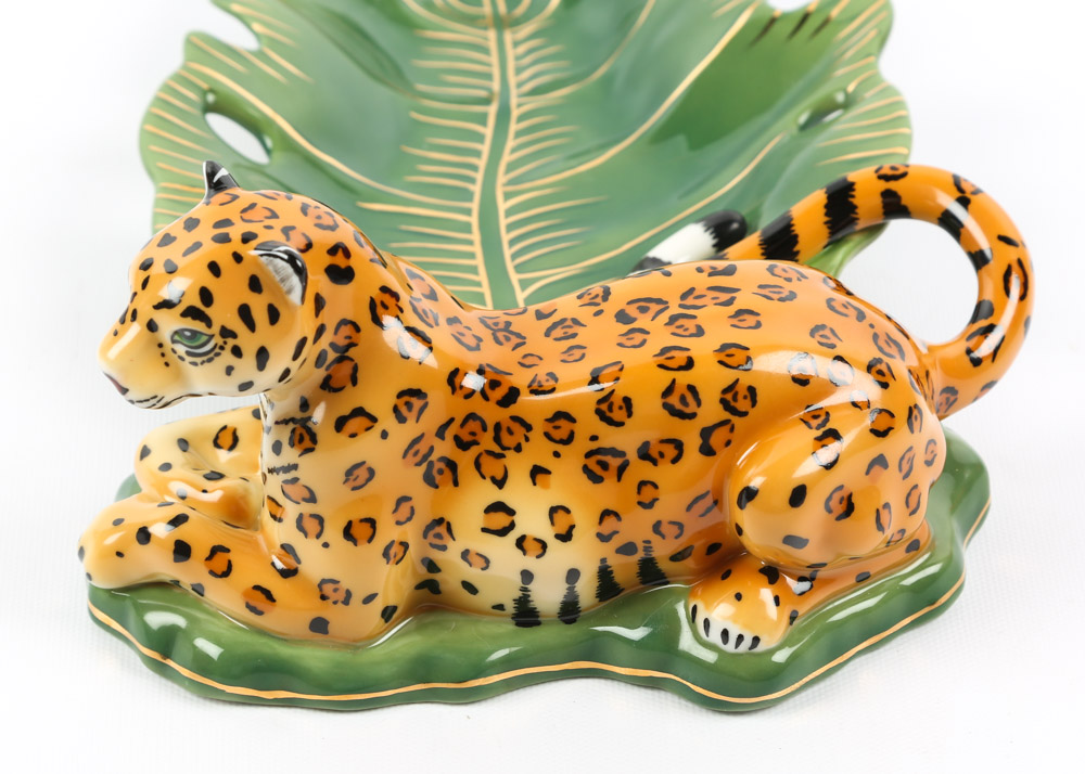 Lynn Chase "Jaguar Jungle" Jaguar and Leaf Server