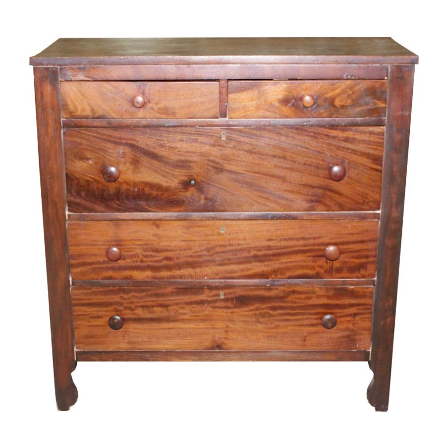 American Empire Two over Three Drawer Chest