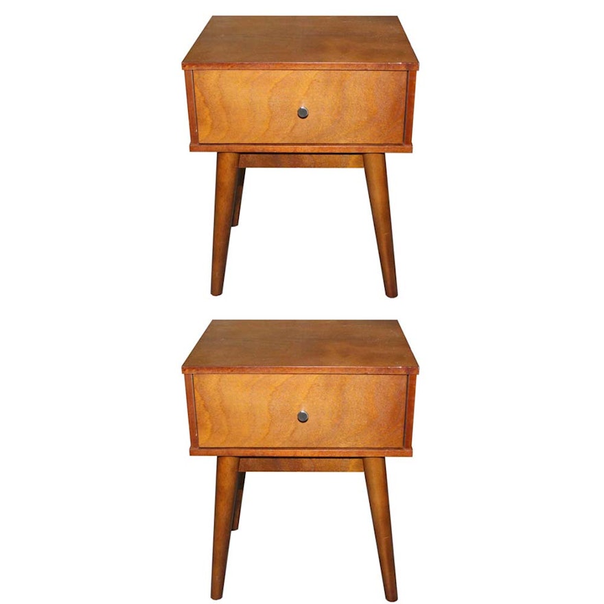 Mid Century Style Mahogany Side Tables