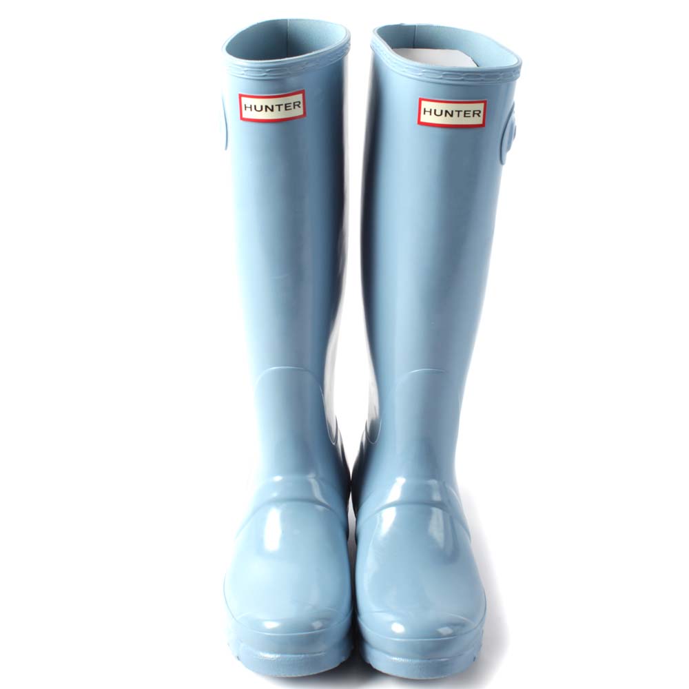Hunter Original Tall Gloss Pale Blue Rain Boots