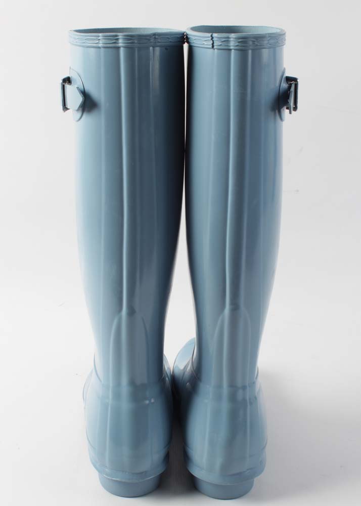 Hunter Original Tall Gloss Pale Blue Rain Boots