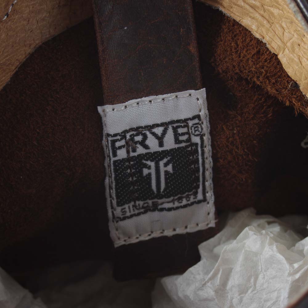 Frye Wyatt Harness Short Dark Brown Leather Bootie