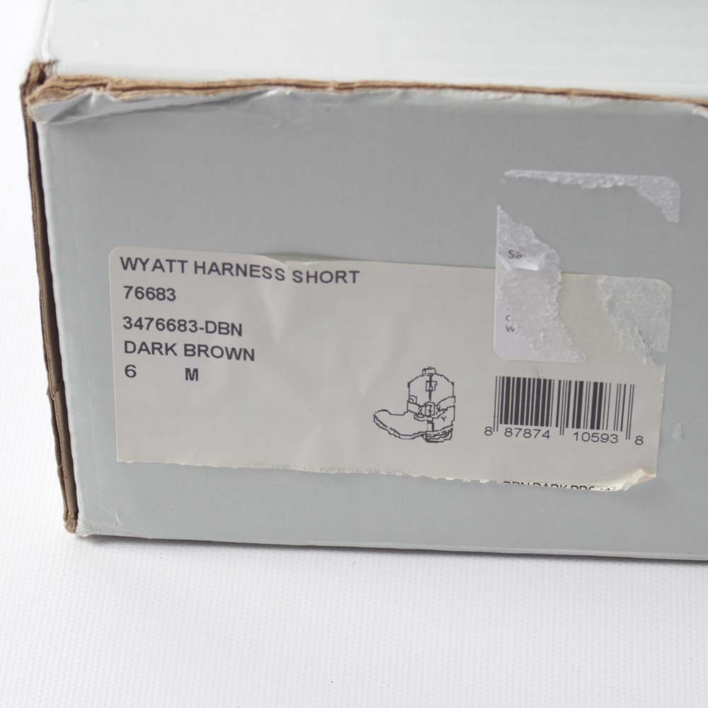 Frye Wyatt Harness Short Dark Brown Leather Bootie