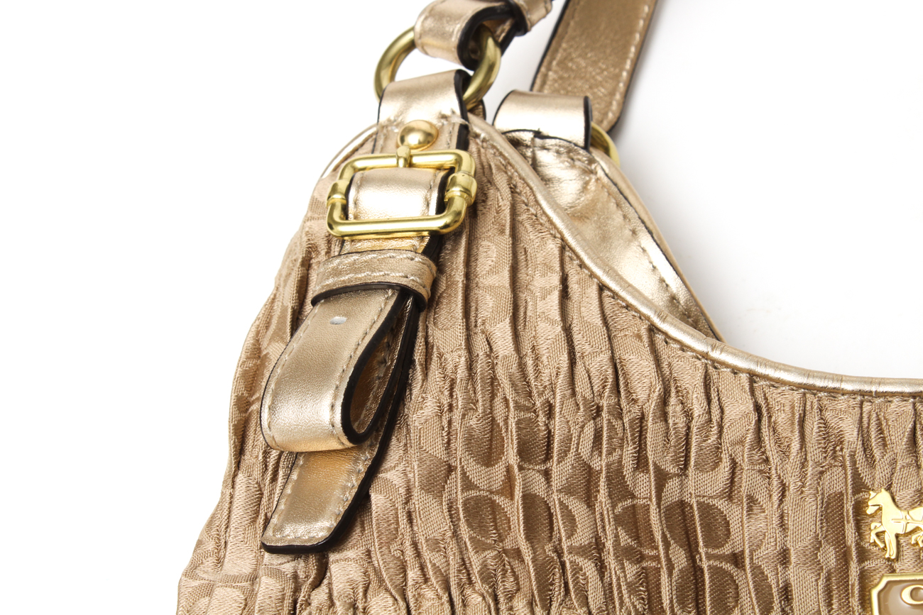 Coach Maggie Madison Signature Shoulder Bag and a Coach Metallic Duffle Bag
