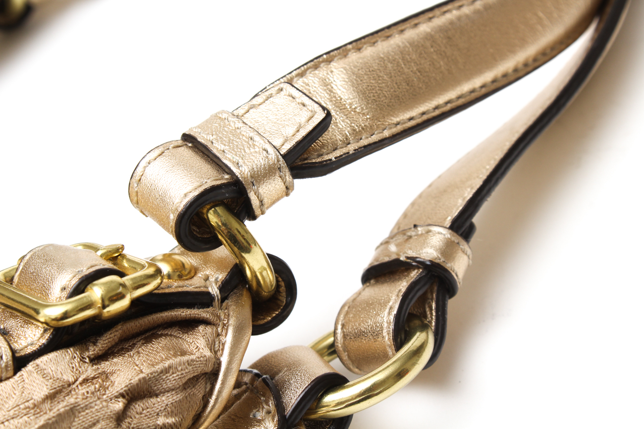 Coach Maggie Madison Signature Shoulder Bag and a Coach Metallic Duffle Bag