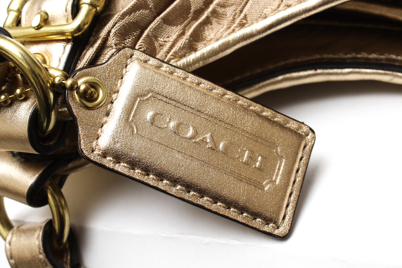 Coach Maggie Madison Signature Shoulder Bag and a Coach Metallic Duffle Bag