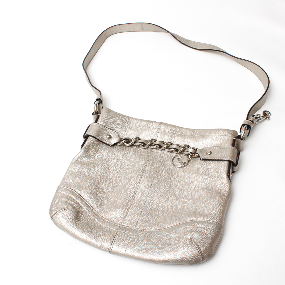 Coach Maggie Madison Signature Shoulder Bag and a Coach Metallic Duffle Bag