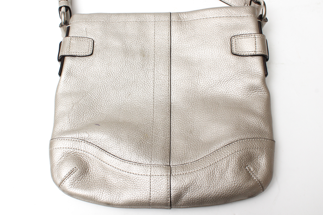 Coach Maggie Madison Signature Shoulder Bag and a Coach Metallic Duffle Bag