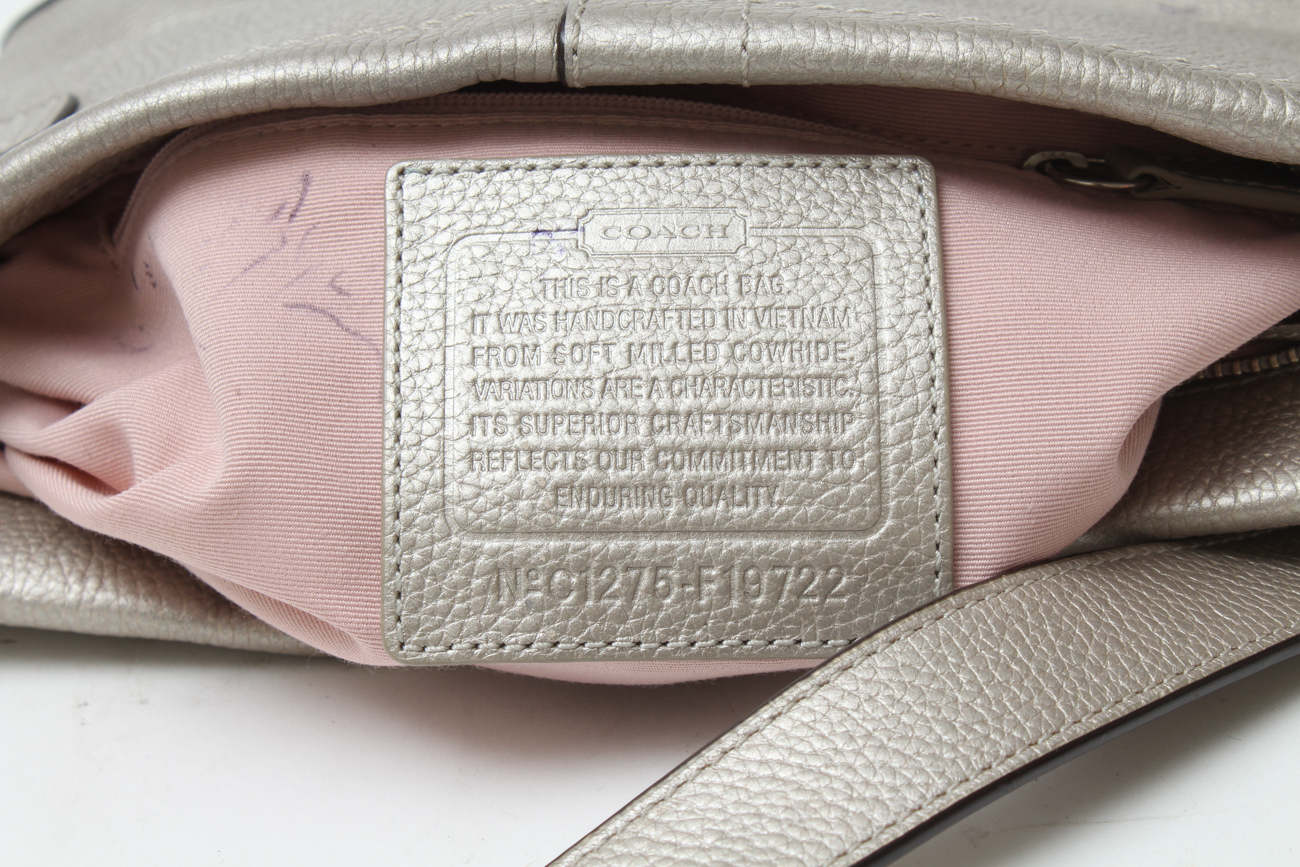 Coach Maggie Madison Signature Shoulder Bag and a Coach Metallic Duffle Bag