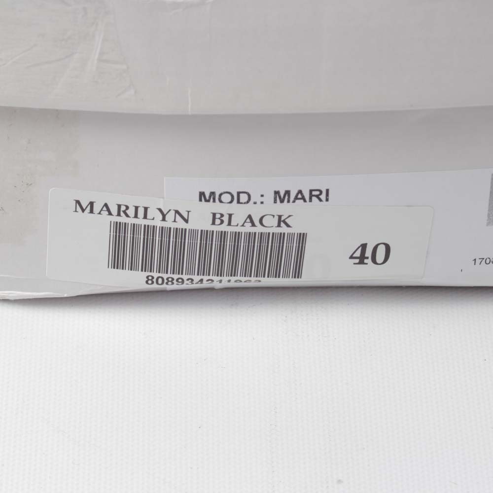 Eric Michaels Black Suede Marilyn Wedge Sandals