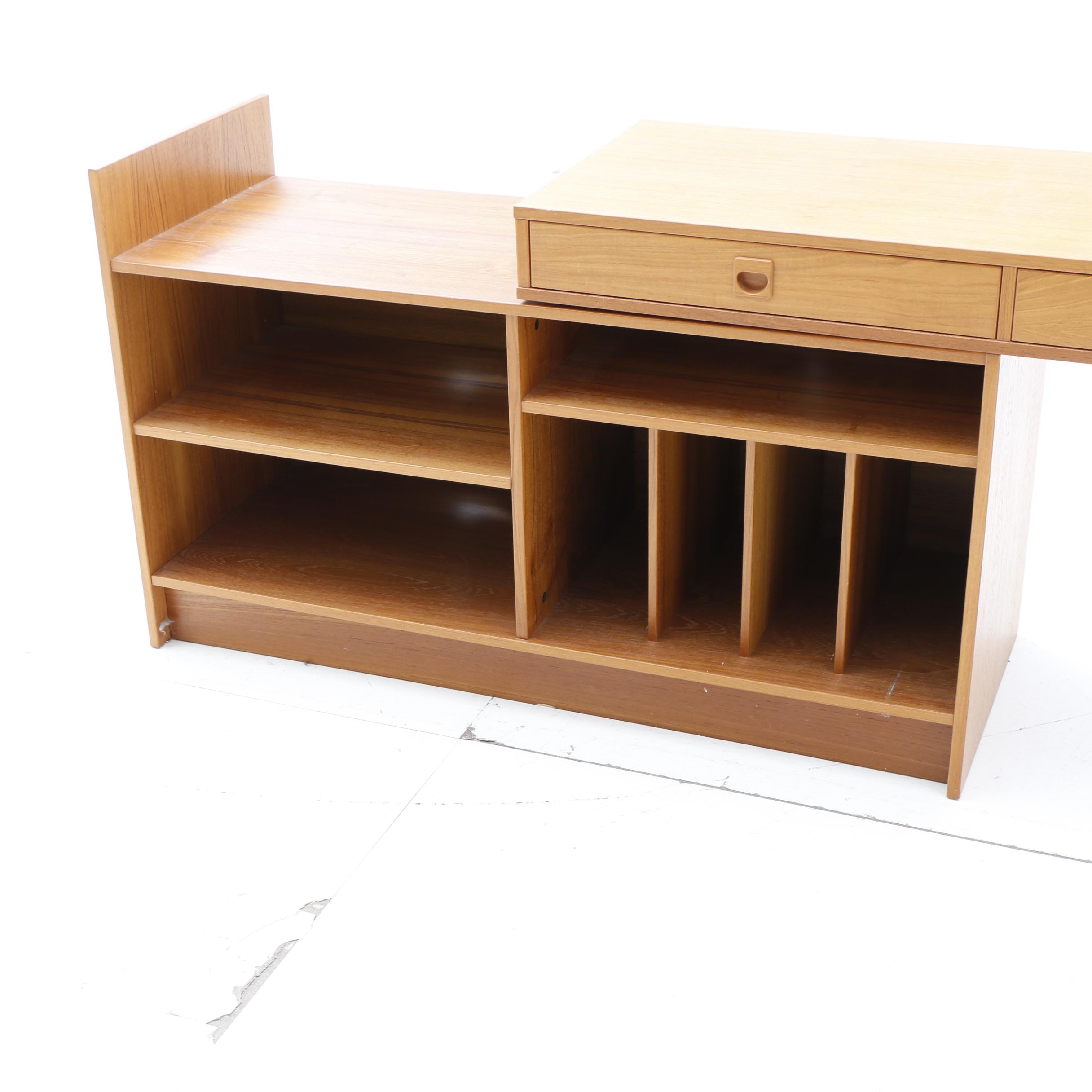 Danish Modern Conversion Cabinet Desk