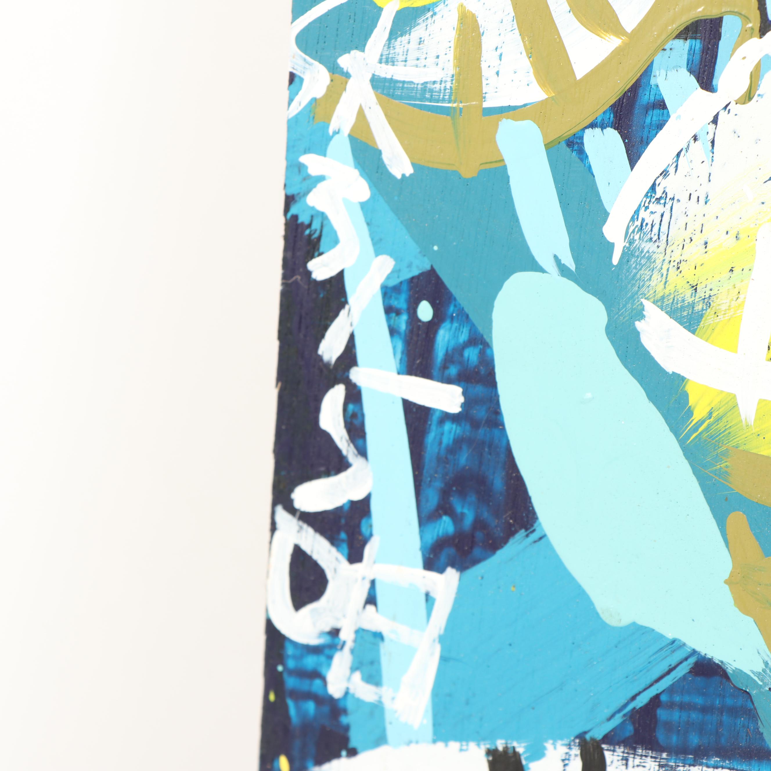 Steve Keene Acrylic Painting of Flowers