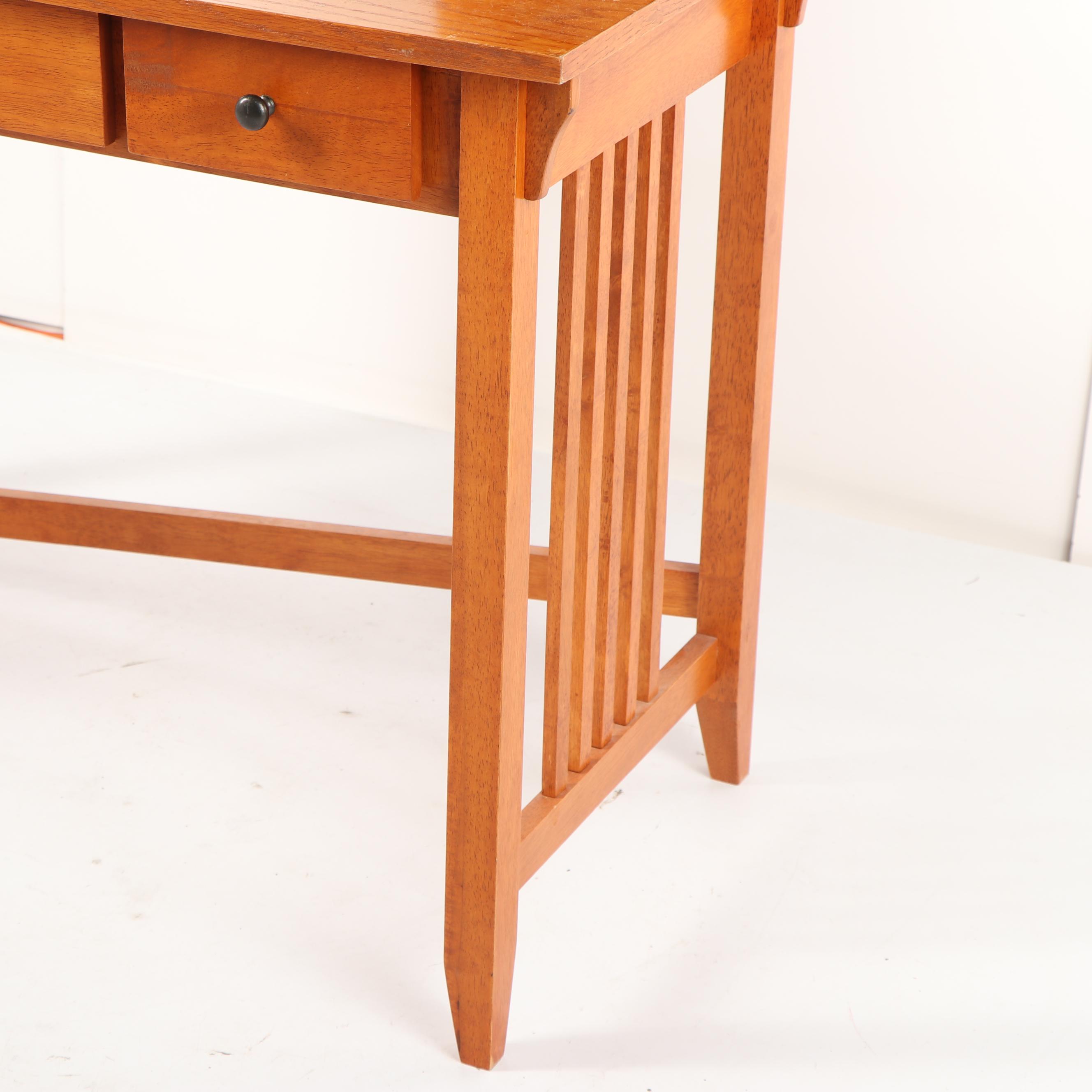 Mission Style Desk with Storage Hutch