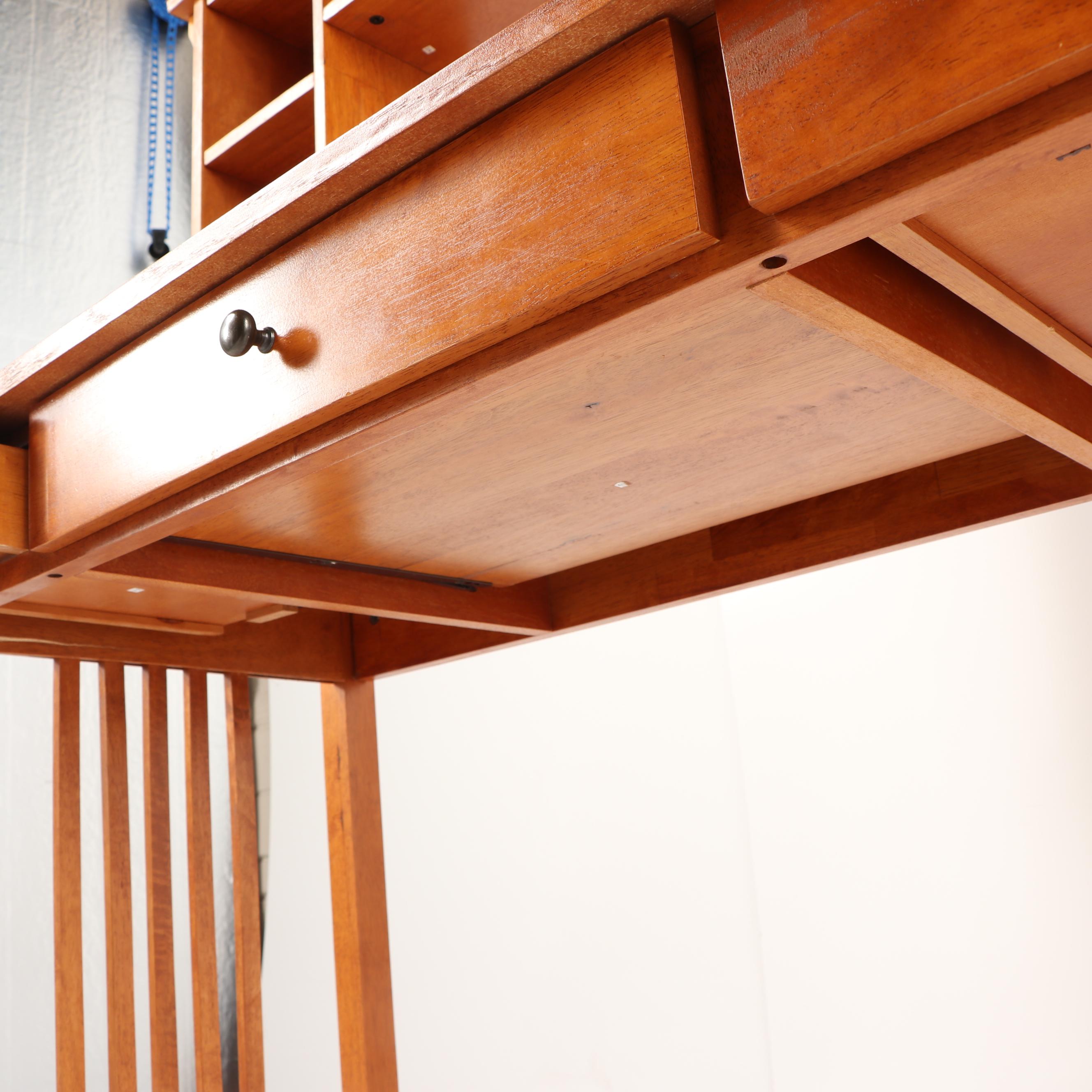 Mission Style Desk with Storage Hutch