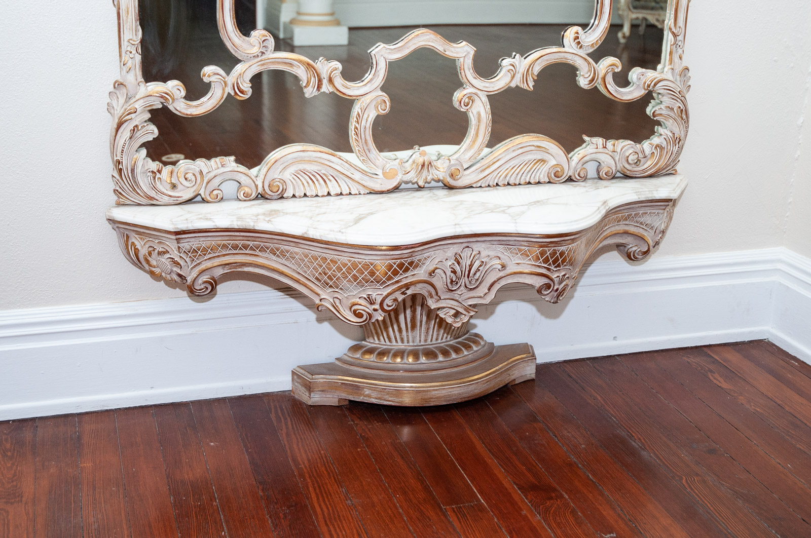 Very Large French Provincial Style Hall Mirror