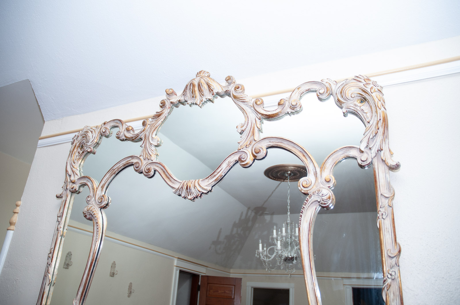 Very Large French Provincial Style Hall Mirror