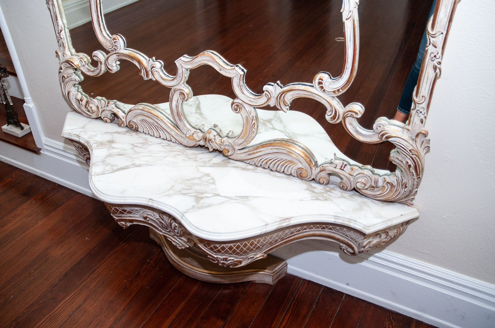 Very Large French Provincial Style Hall Mirror