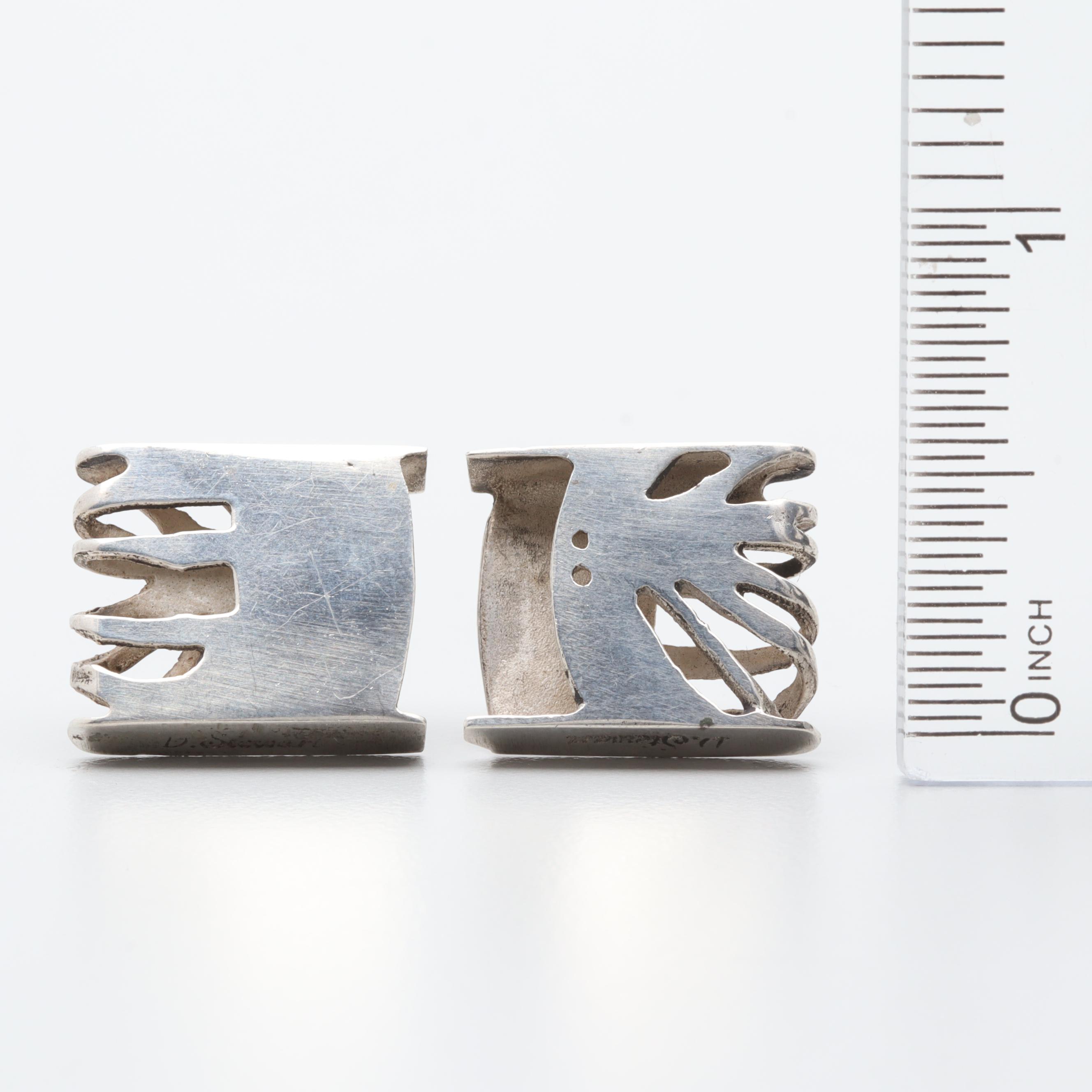 Ken Loeber and Donna Look Sterling Silver Necklace and D. Stewart Earrings