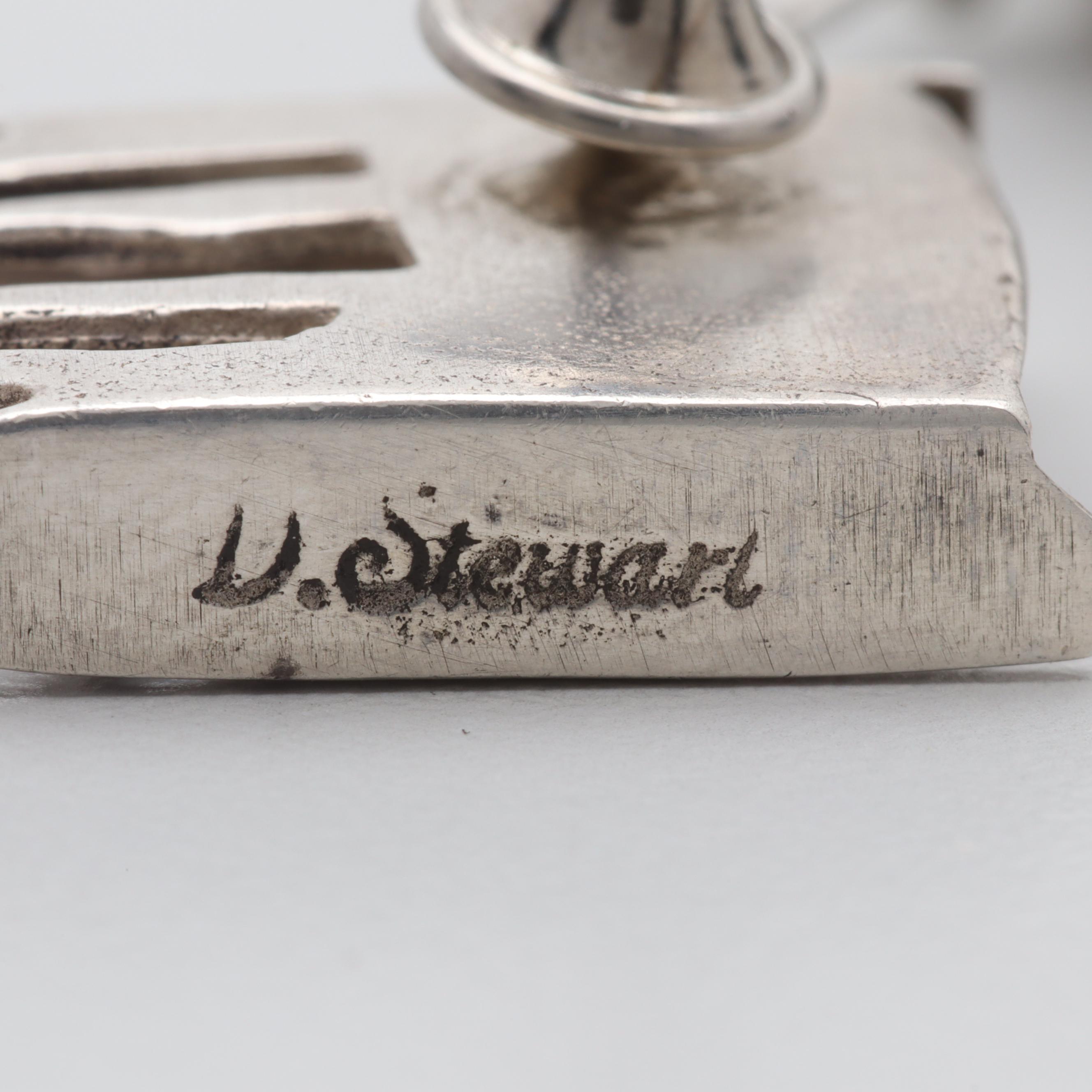 Ken Loeber and Donna Look Sterling Silver Necklace and D. Stewart Earrings