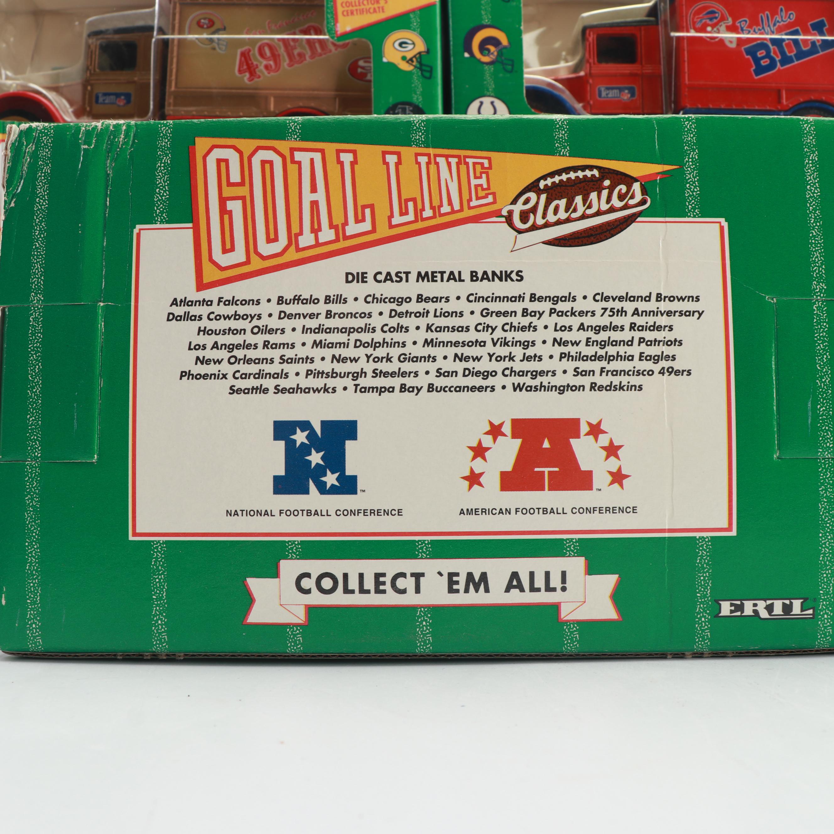 Die-Cast "Goal Line Classics" Coin Banks by Ertl