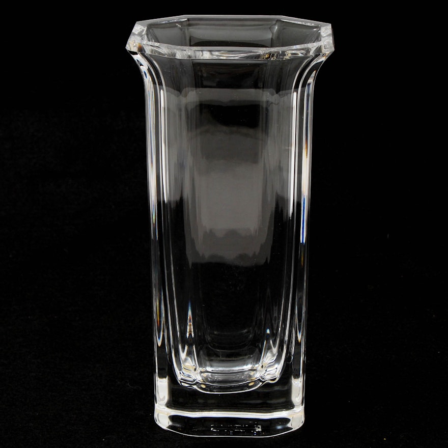 Kosta Boda Fluted Crystal Vase