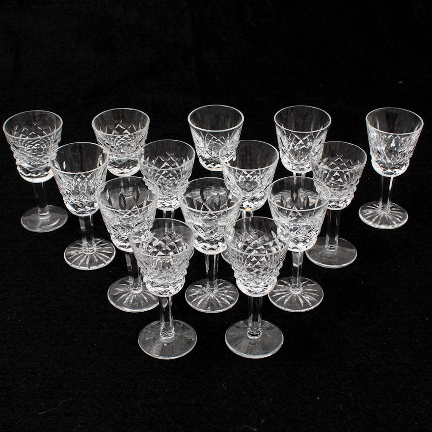 Fourteen Waterford Crystal "Alana" Cordial Glasses