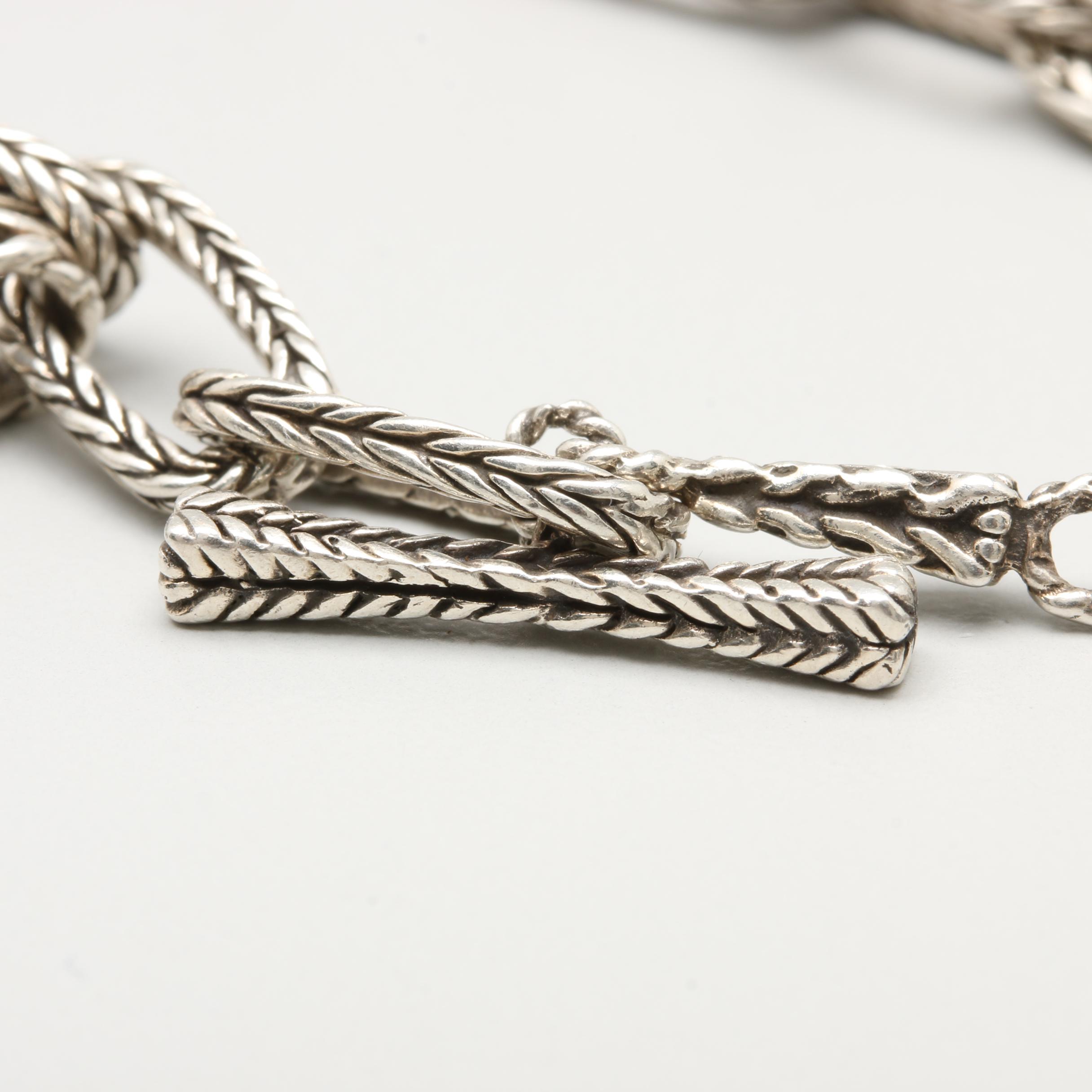 John Hardy Sterling Silver Hearts Charm Bracelet