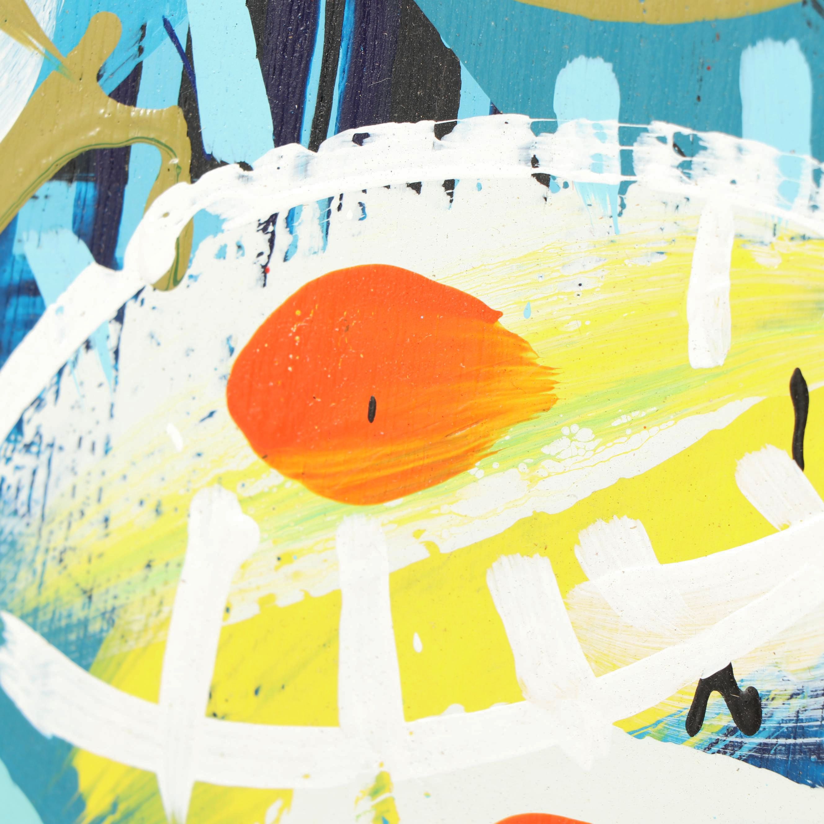 Steve Keene Acrylic Painting of Flowers