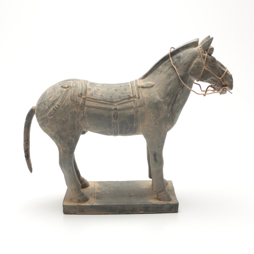 Chinese Terra Cotta Army Horse Replica Sculpture