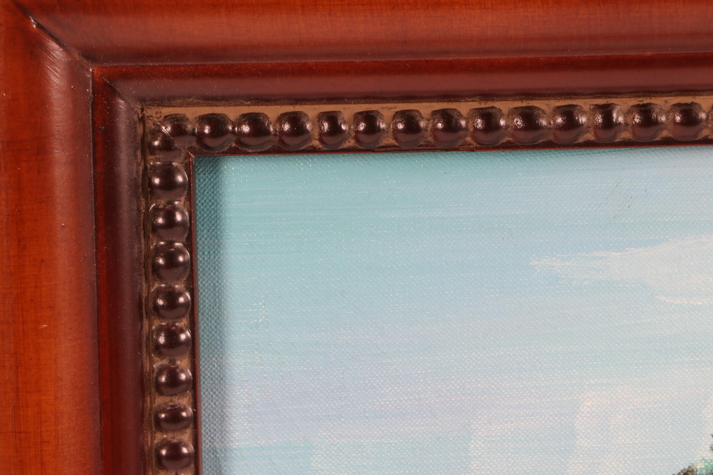 Tony Wong Oil Painting of Ships in Harbor