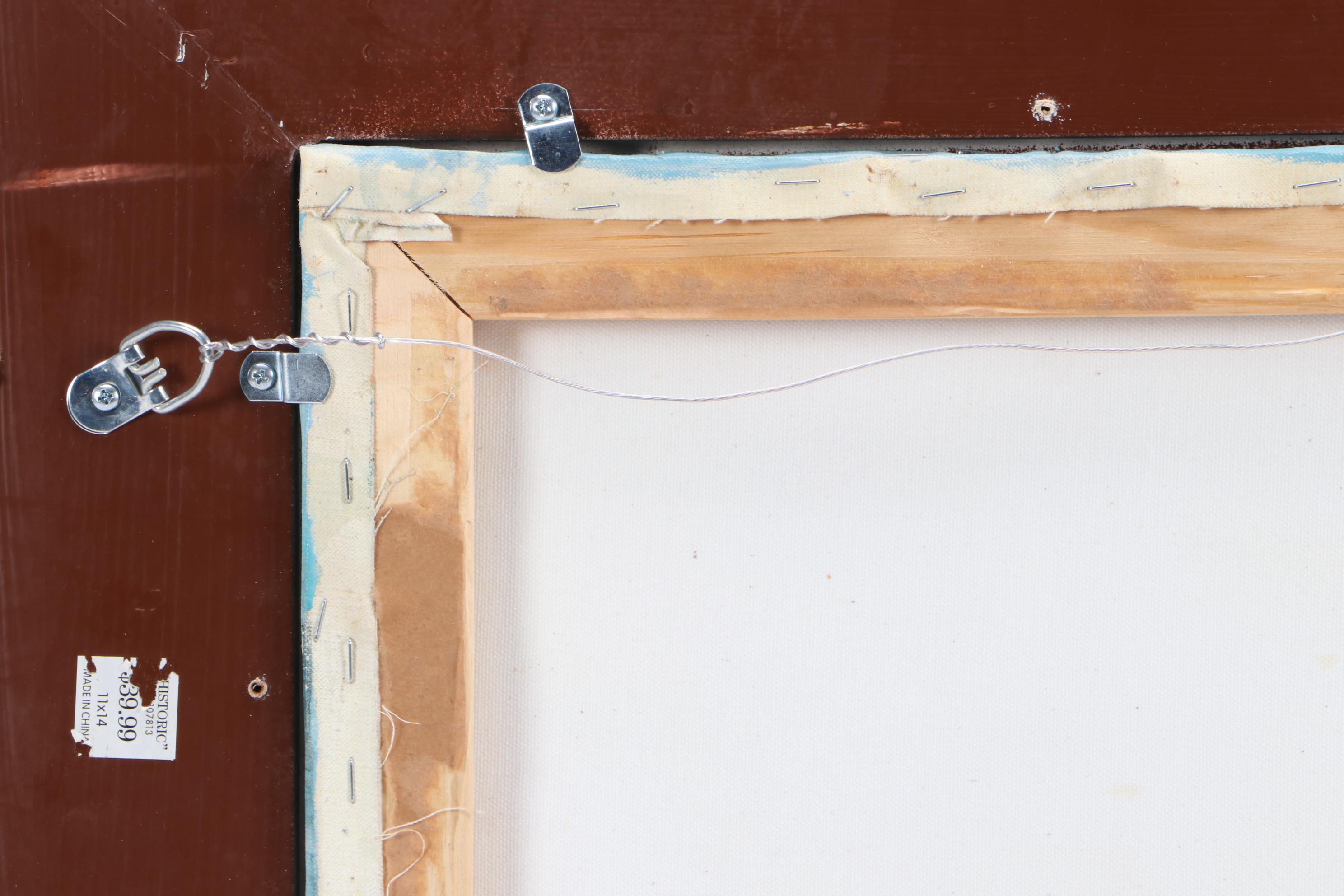 Tony Wong Oil Painting of Ships in Harbor