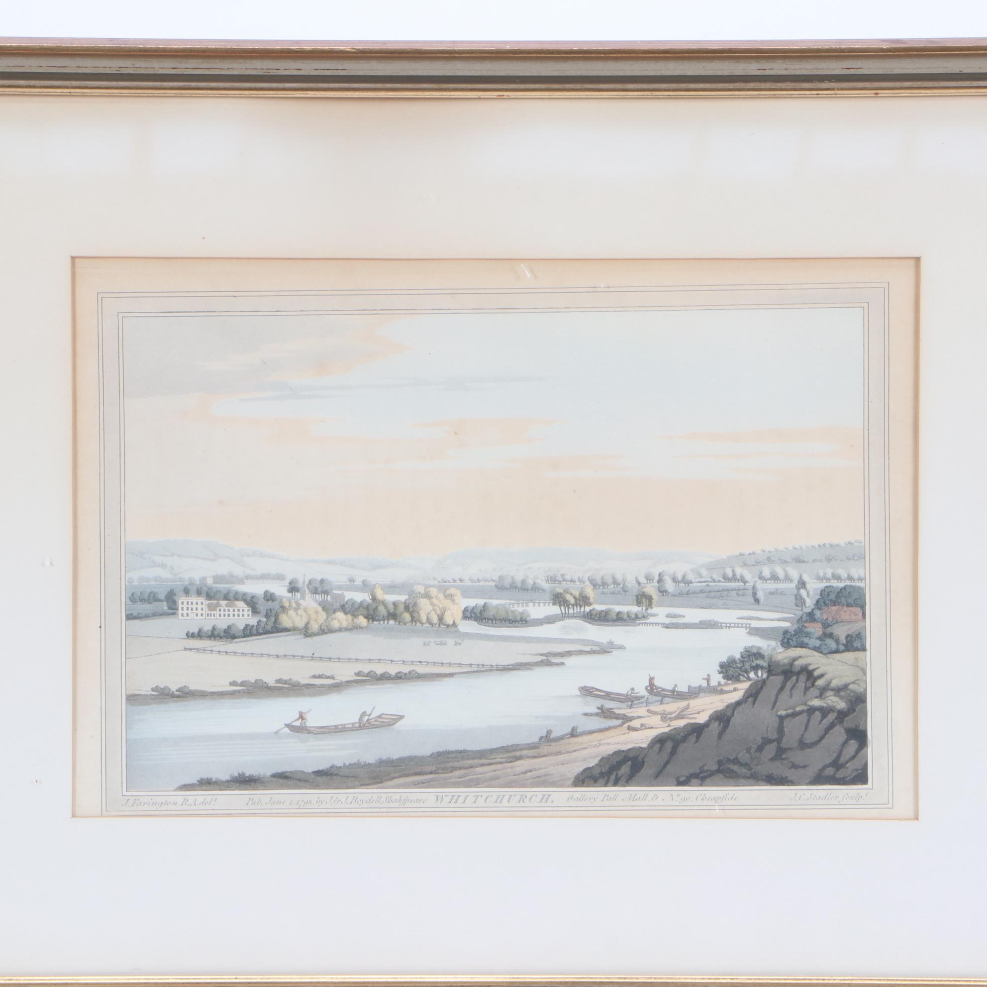 Joseph Constantine Stadler Aquatint after Joseph Farington "Whitchurch"