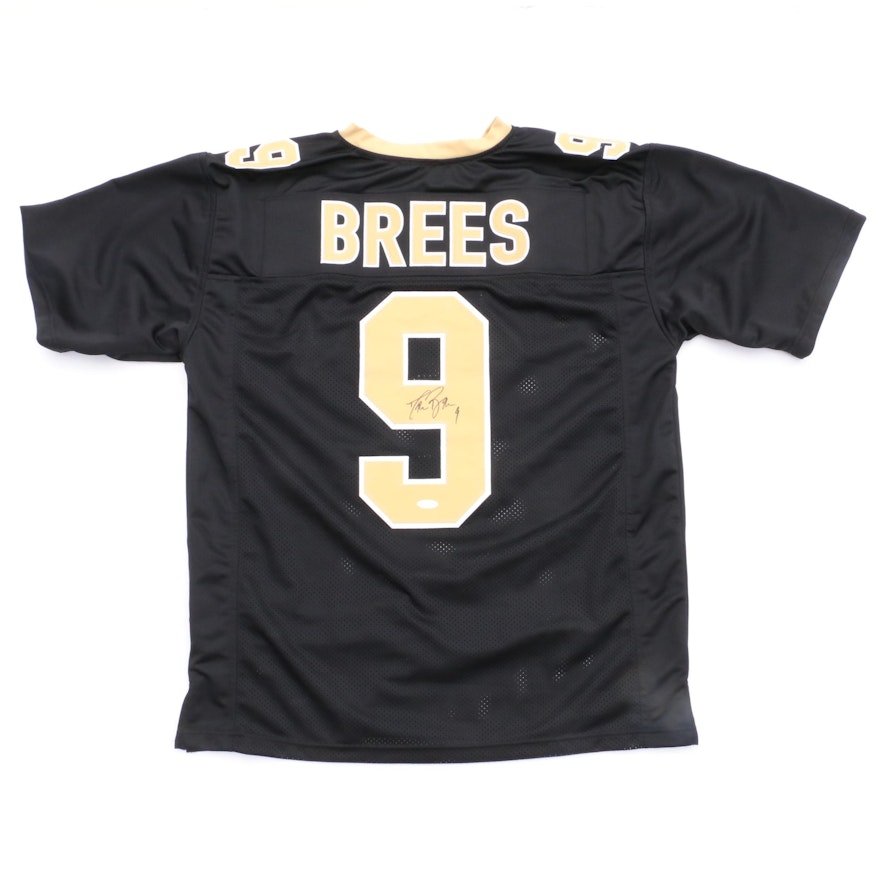 NFL's "All-Time Completion Leader" Drew Brees Signed Saints Jersey  COA