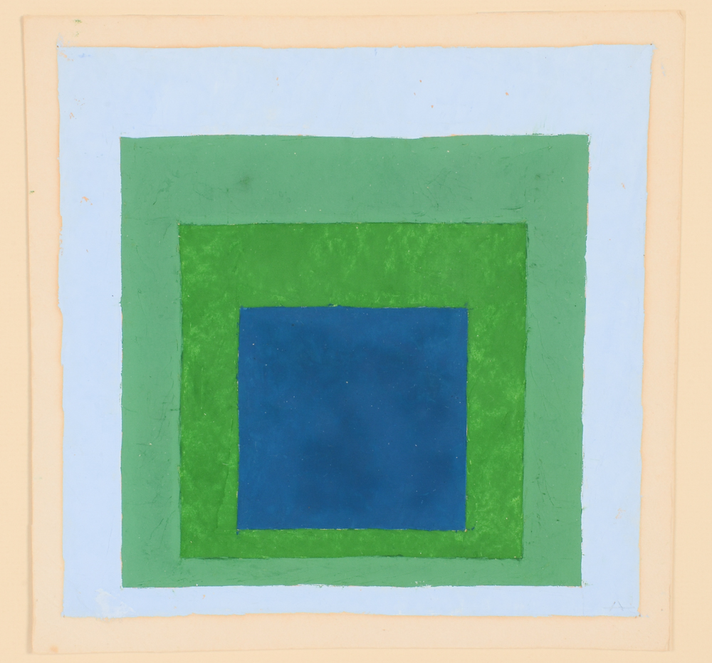 Josef Albers Oil Painting "Study for a Homage to the Square"