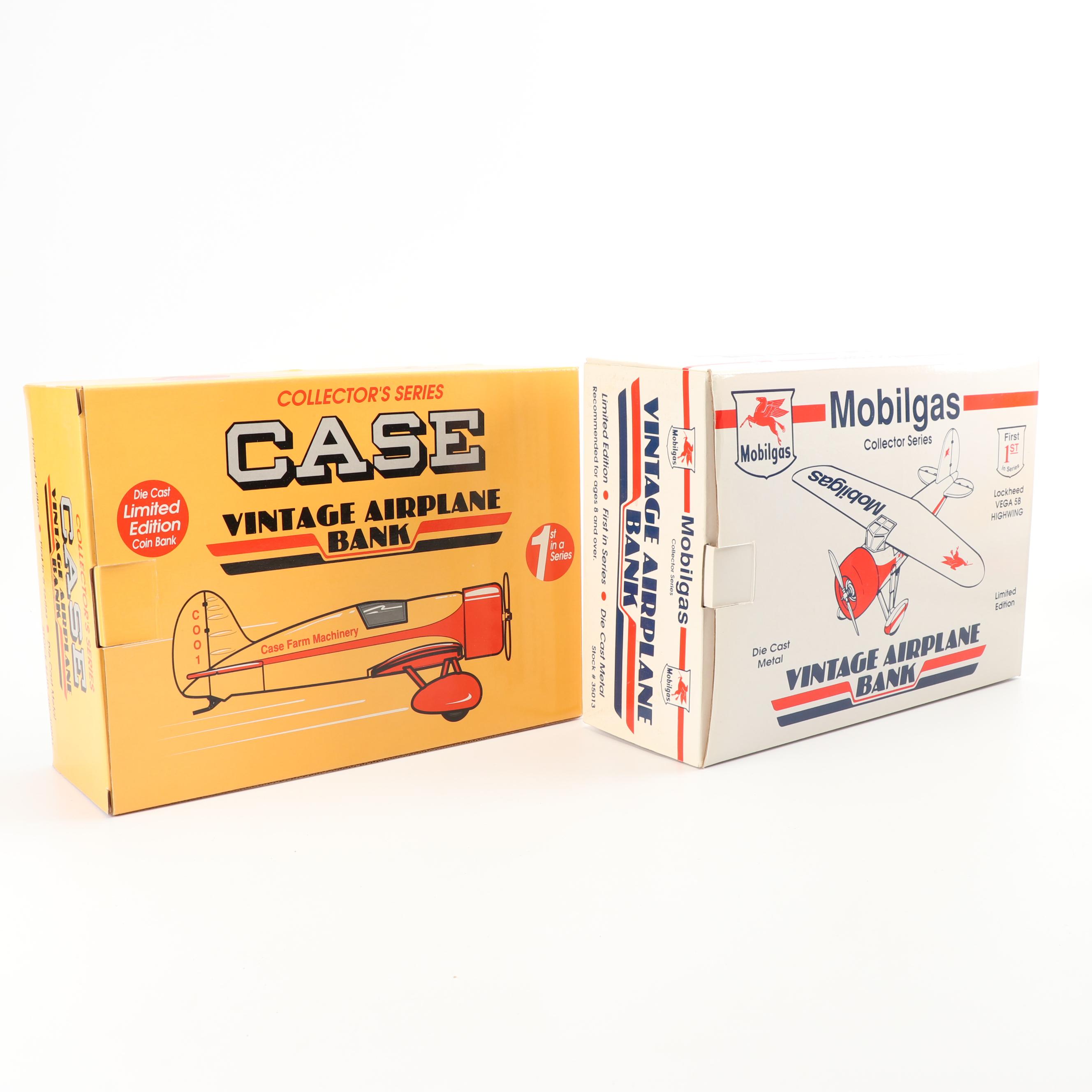 Die-Cast Airplane Coin Banks including Pennzoil