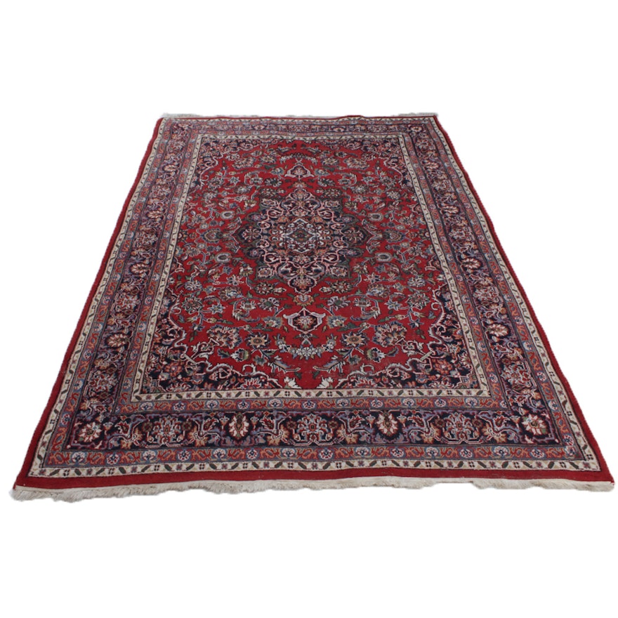 Vintage Hand-Knotted Indo-Persian Area Rug