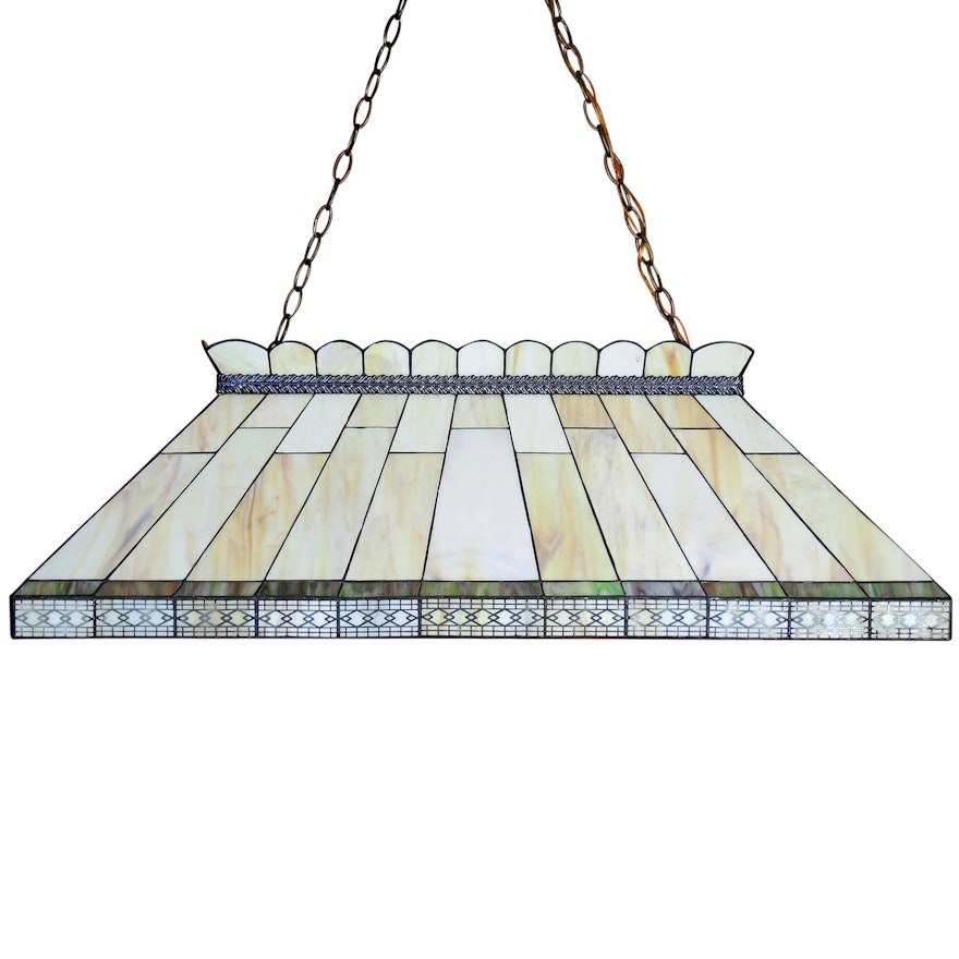 Leaded Glass Billiards Light Fixture