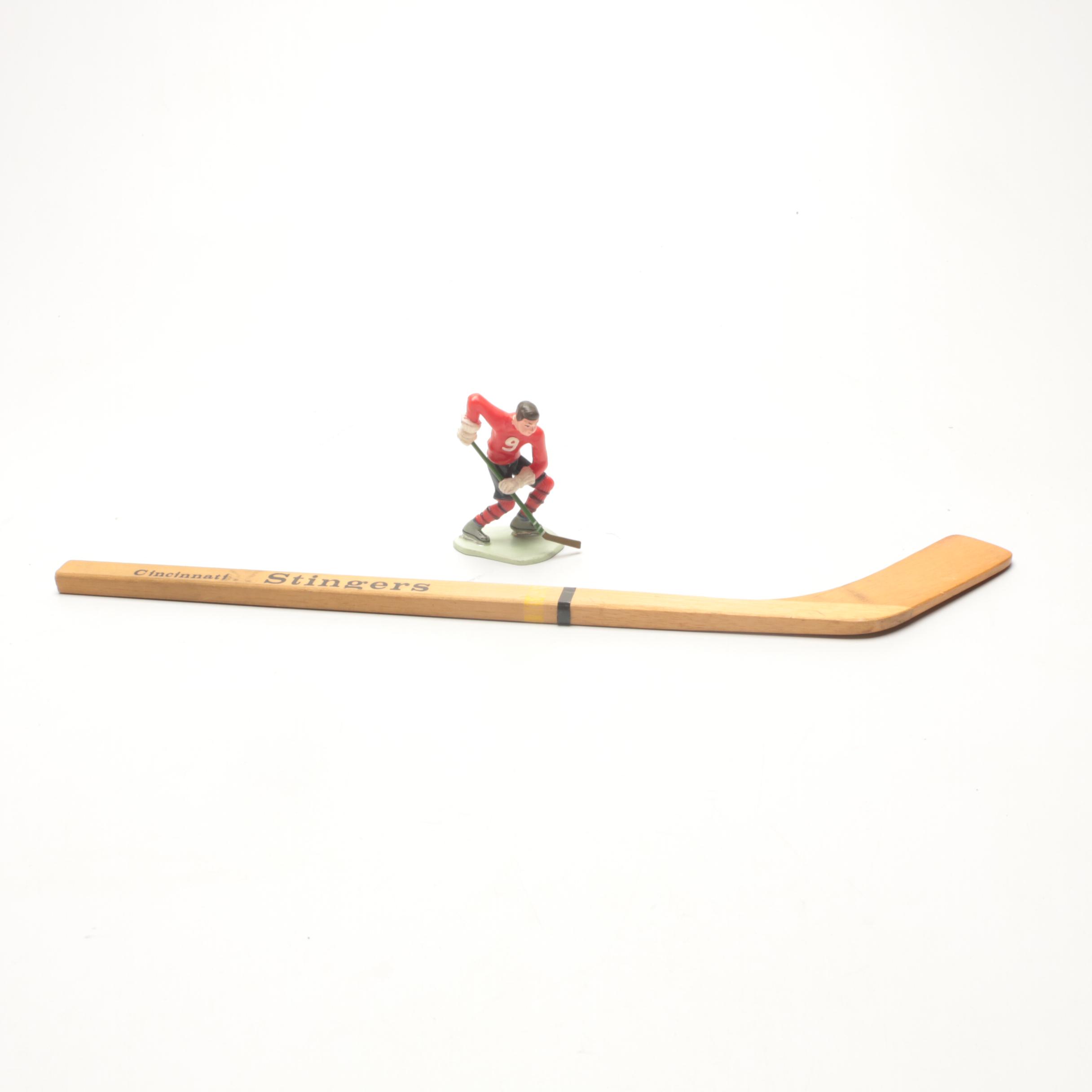 Stingers Souvenir Hockey Stick with a 1971 Cake Topper
