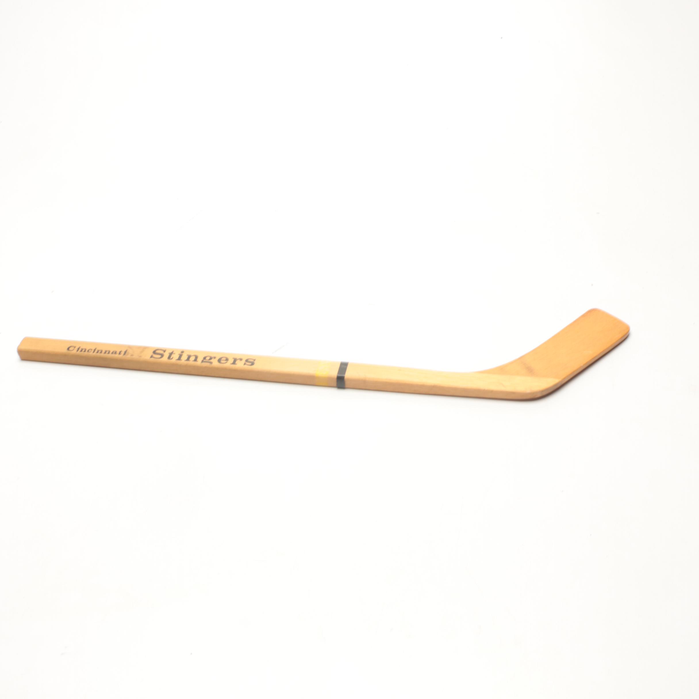 Stingers Souvenir Hockey Stick with a 1971 Cake Topper